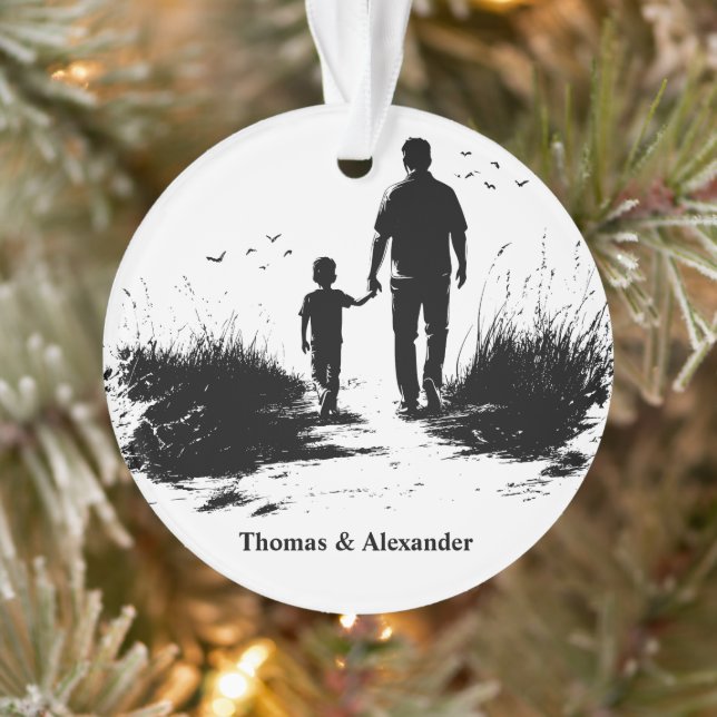 Adorno Navidades personalizados papá e hijo (Árbol)