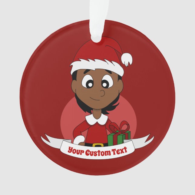 Adorno navidades personalizados personalizado chica (Anverso)