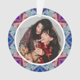 Adorno Navidades personalizados Star Fun Blue Purple Phot