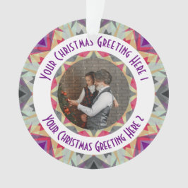 Adorno Navidades personalizados Star Jolly Gray Photo Gre