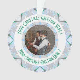 Adorno Navidades personalizados Star Winter Grey Photo Gr