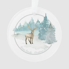 Adorno Navidades Personalizados Woodland Winter Deer