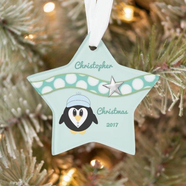Adorno Navidades pingüino verde nieto (Árbol)