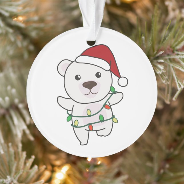 Adorno Navidades Polar Oso Animales De Invierno Osos Pola (Árbol)