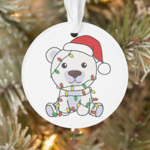Adorno Navidades Polar Oso Animales De Invierno Osos Pola