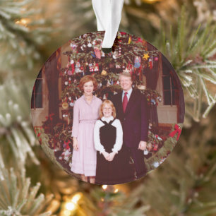 Adorno Navidades Presidente James Jimmy Carter Casa Blanc