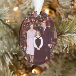 Adorno Navidades Presidente James Jimmy Carter Casa Blanc
