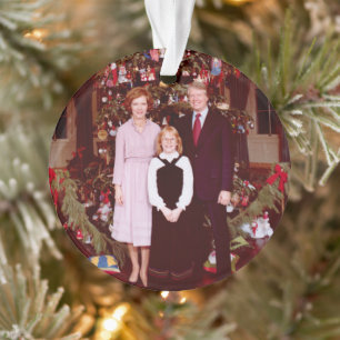 Adorno Navidades Presidente James Jimmy Carter Casa Blanc