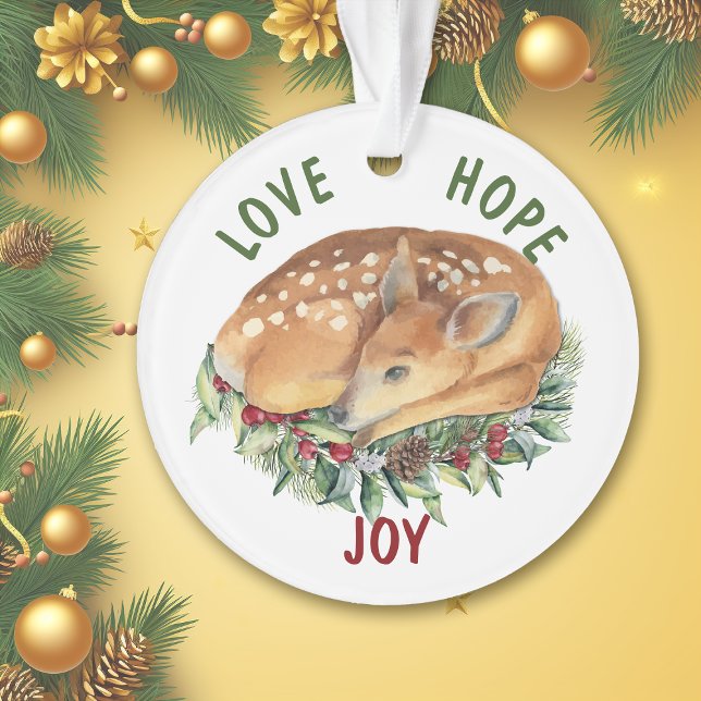 Adorno Navidades que descansan Deer Fawn (Subido por el creador)