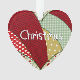 Adorno Navidades Quilters Patchwork Patterns Heart
