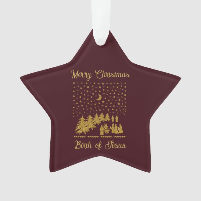 Adorno Navidades religiosos, nacimiento de Jesús (Anverso)