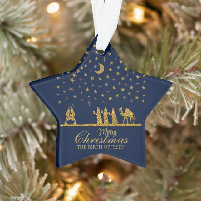 Adorno Navidades religiosos, nacimiento de Jesús, tres re (Árbol)