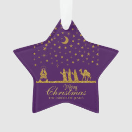 Adorno Navidades religiosos, nacimiento de Jesús, tres re