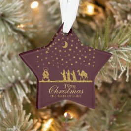 Adorno Navidades religiosos, nacimiento de Jesús, tres re