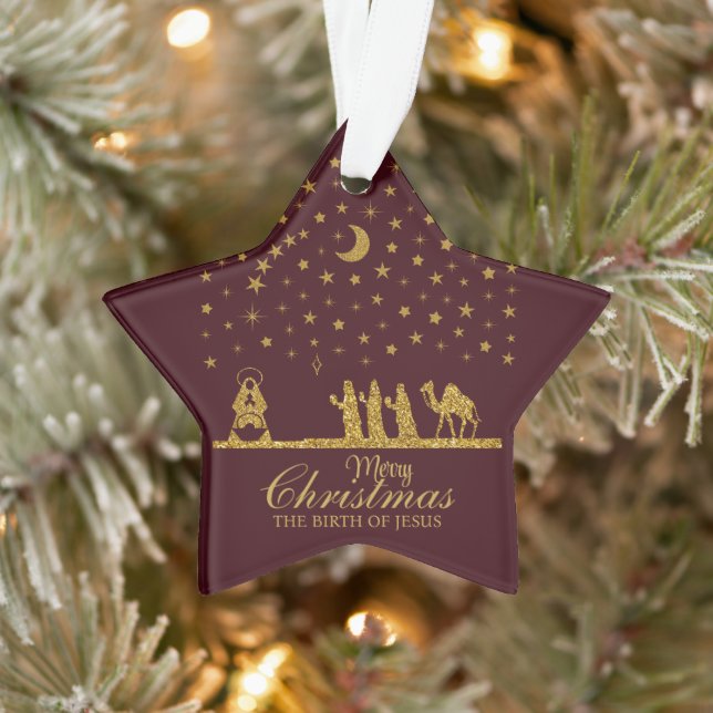 Adorno Navidades religiosos, nacimiento de Jesús, tres re (Árbol)