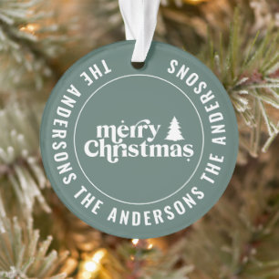 Adorno Navidades Retro Sage Green Moderno Minimal Único