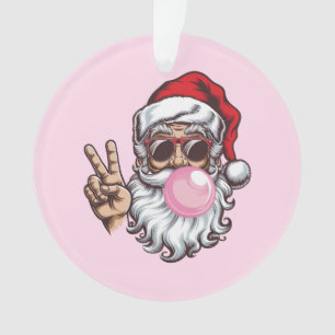 Adorno Navidades Retro Santa que soplan venado de burbuja
