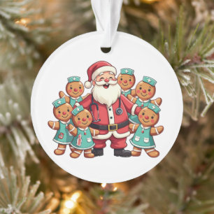 Adorno Navidades Santa Claus Gingerbread Enfermeras