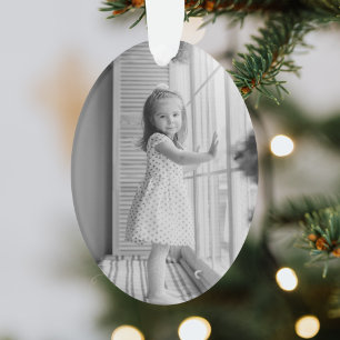 Adorno Navidades simples mínimos Foto en blanco y negro
