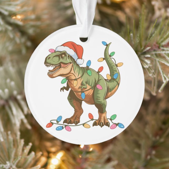 Adorno Navidades T Rex Dinosaur Xmas Dino Tyrannosaurus (Árbol)