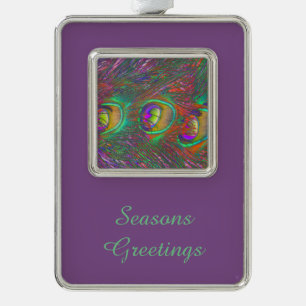 Adorno Navidades Tinsel Peacock Feathers
