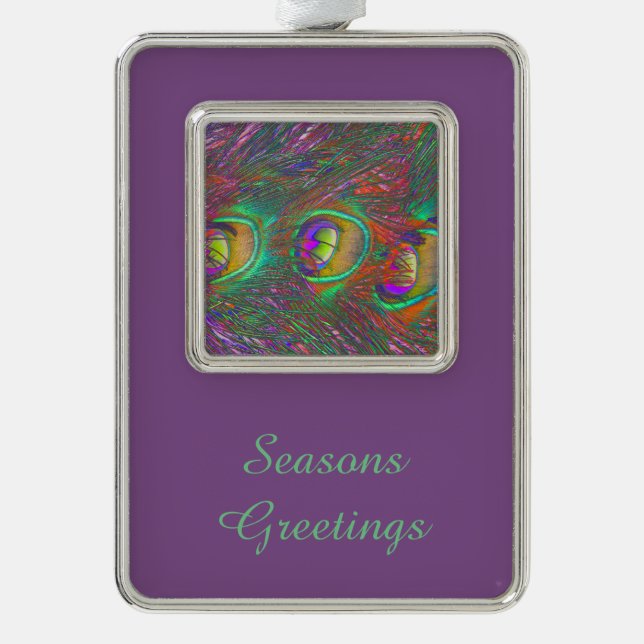 Adorno Navidades Tinsel Peacock Feathers (Anverso)