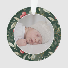 Adorno Navidades tradicionales Greenery Berries Foto