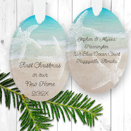 Adorno Navidades tropicales nuevo tema del hogar costero