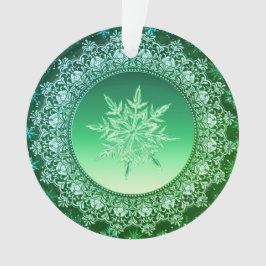Adorno Navidades Verdes Esmeraldas Crystal Snowflake