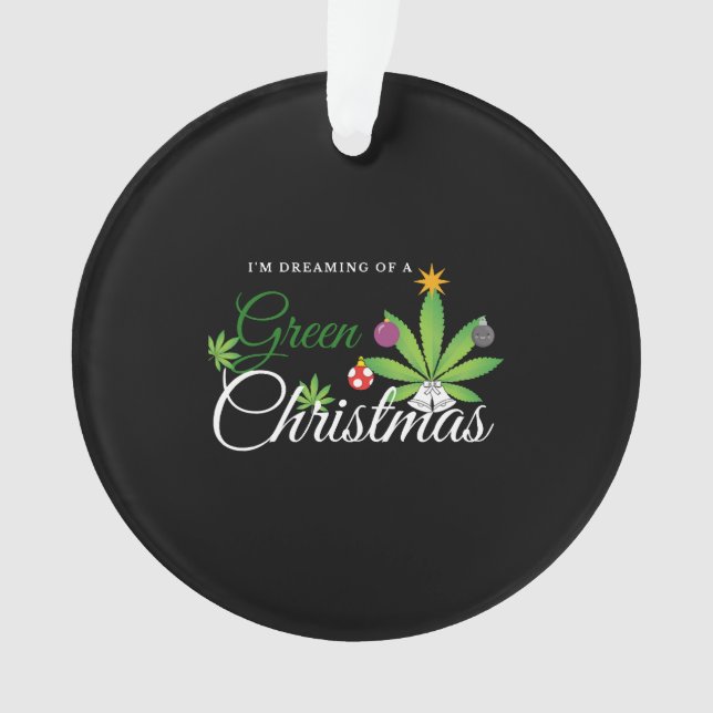 Adorno Navidades verdes Weed Shirt (Anverso)