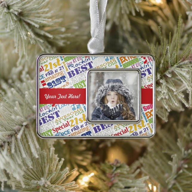 Adorno Navideño 21.ª Fiesta de cumpleaños regalo personalizado (Árbol)