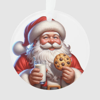 Adorno navideño acrílico de galletas y leche para