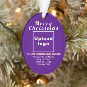 Adorno Navideño Acrílico Ovalado Morado Empresaria