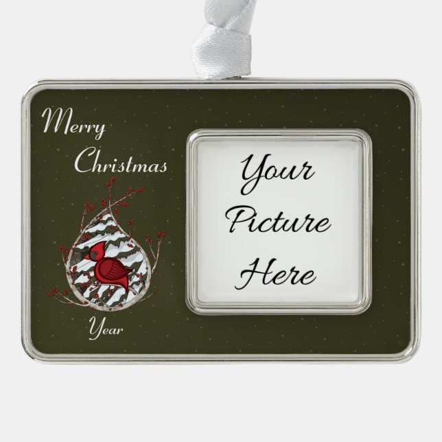 Adorno Navideño Alejandro Ornamento del marco cardinal (Anverso)