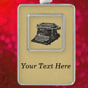 Adorno Navideño Antigua vieja máquina de escribir de moda