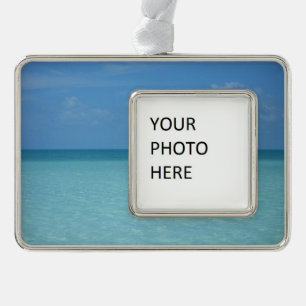 Adorno Navideño Azul turquesa tropical del horizonte del Caribe