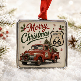 Adorno Navideño Camioneta Antigua Ruta 66