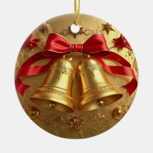 Adorno Navideño Campanas Doradas