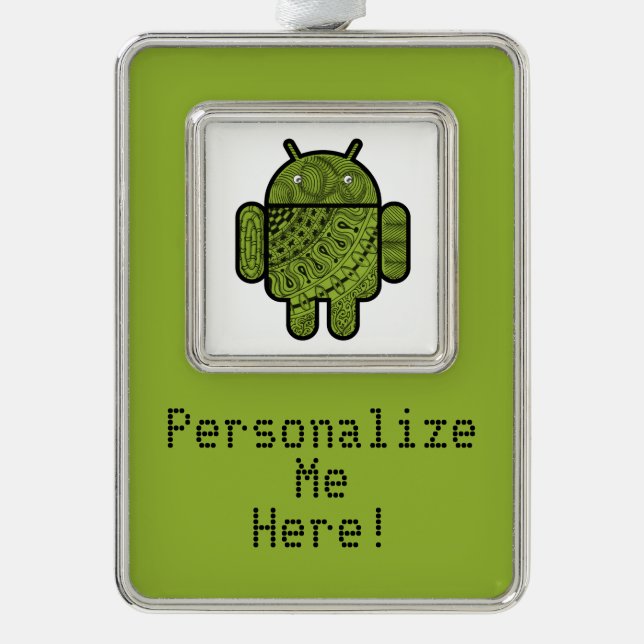 Adorno Navideño Carácter Pancho Doodle para el robot Android™ (Anverso)