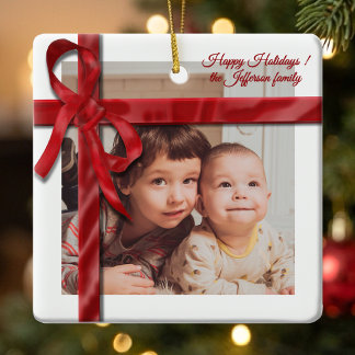 Adorno Navideño con Foto Personalizada de Cinta Ro