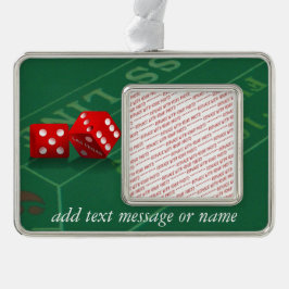 Adorno Navideño Craps Table con los dados de Las Vegas