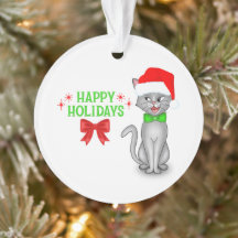 Adorno Navideño de Acrílico de Marvin el Gato Mate