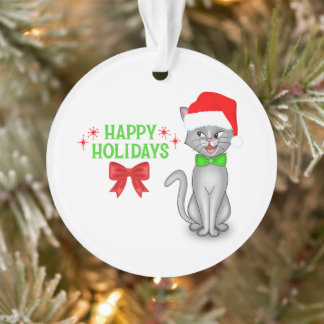 Adorno Navideño de Acrílico de Marvin el Gato Mate