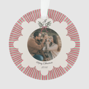 Adorno Navideño de Acrílico Elegante con Foto 