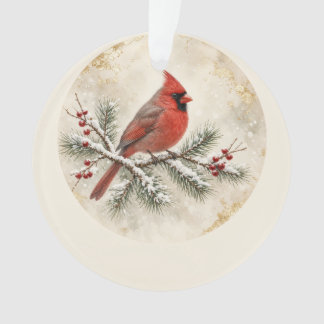 Adorno Navideño de Cardenal Memorial Personalizado