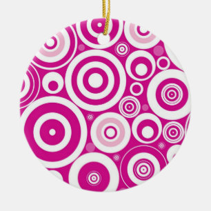 Adorno Navideño de Círculos Retro