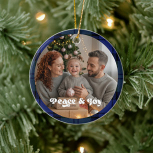 Adorno Navideño de Foto a Cuadros Recuerdo Familia