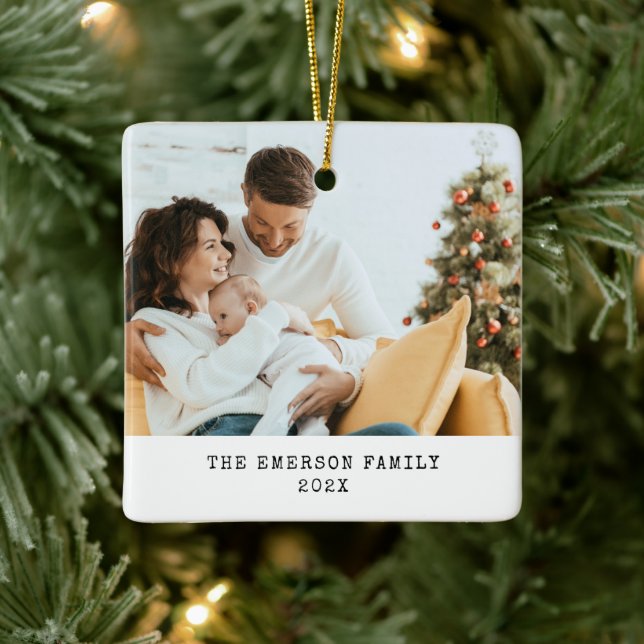 Adorno Navideño de Foto Sencillo (Árbol)