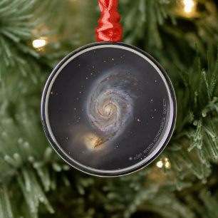Adorno Navideño de Galaxia Remolino en Acuarela