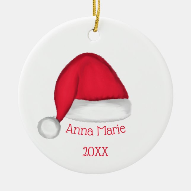 Adorno Navideño de Gorro de Santa (Frente)
